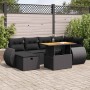 Set sofás jardín y cojines 8 pzas ratán sintético acacia negro | Foro24|Onlineshop| Casa, Jardín y Más Foro24.es