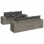 Set de sofás de jardín 7 pzas con cojines ratán sintético gris de , Conjuntos de jardín - Ref: Foro24-3326741, Precio: 607,48...