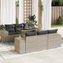 Set de sofás de jardín 7 pzas con cojines ratán PE gris claro | Foro24|Onlineshop| Casa, Jardín y Más Foro24.es