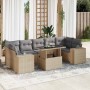 Set de sofás de jardín y cojines 8 piezas ratán sintético beige von , Gartensets - Ref: Foro24-3326760, Preis: 675,23 €, Raba...