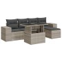 Set de sofás de jardín 6 pzas y cojines ratán sintético gris de , Conjuntos de jardín - Ref: Foro24-3326783, Precio: 508,14 €...