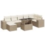 Set de sofás de jardín y cojines 8 piezas ratán sintético beige de , Conjuntos de jardín - Ref: Foro24-3326839, Precio: 702,6...