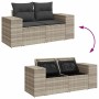 Set muebles jardín 9 pzas y cojines ratán sintético gris claro de , Conjuntos de jardín - Ref: Foro24-3326853, Precio: 722,95...