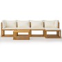 Garden furniture set, 6 pieces, cream cushions, solid acacia wood. by vidaXL, Garden sets - Ref: Foro24-3057636, Price: 520,2...