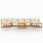 Garden furniture 8 pcs cream cushions solid acacia wood by vidaXL, Garden sets - Ref: Foro24-3057661, Price: 739,99 €, Discou...