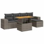 Set de muebles de jardín 6 pzas y cojines ratán sintético gris | Foro24|Onlineshop| Casa, Jardín y Más Foro24.es