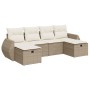 Juego de sofás jardín con cojines 6 pzas ratán sintético beige by , Garden sets - Ref: Foro24-3325624, Price: 488,16 €, Disco...