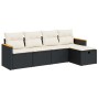 Set de muebles de jardín 5 pzas y cojines ratán sintético negro | Foro24|Onlineshop| Casa, Jardín y Más Foro24.es