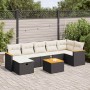 Set de sofás de jardín y cojines 8 piezas ratán sintético negro | Foro24|Onlineshop| Casa, Jardín y Más Foro24.es