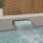 Garden waterfall with LED stainless steel 304 60x34x14 cm by vidaXL, Fountains and waterfalls - Ref: Foro24-148878, Price: 86...