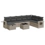 Set muebles jardín 9 pzas y cojines ratán sintético gris claro by , Garden sets - Ref: Foro24-3325548, Price: 652,06 €, Disco...