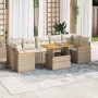 Set sofás jardín y cojines 7 pzas ratán sintético acacia beige de , Conjuntos de jardín - Ref: Foro24-3327460, Precio: 634,57...