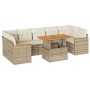 Set sofás jardín y cojines 7 pzas ratán sintético acacia beige de , Conjuntos de jardín - Ref: Foro24-3327460, Precio: 634,57...