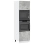 Armario de microondas contrachapada gris hormigón 60x57x207 cm by , Kitchen cabinets - Ref: Foro24-856127, Price: 181,19 €, D...