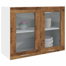 Armario colgante vidrio madera ingeniería envejecida 80x31x60cm von , Küchenschränke - Ref: Foro24-856119, Preis: 75,44 €, Ra...