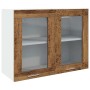 Armario colgante vidrio madera ingeniería envejecida 80x31x60cm von , Küchenschränke - Ref: Foro24-856119, Preis: 75,44 €, Ra...