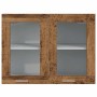 Armario colgante vidrio madera ingeniería envejecida 80x31x60cm von , Küchenschränke - Ref: Foro24-856119, Preis: 75,44 €, Ra...