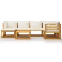 Garden furniture 8 pcs cream cushions solid acacia wood by vidaXL, Garden sets - Ref: Foro24-3057646, Price: 760,76 €, Discou...