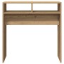 Mesa consola madera de ingeniería roble artesanal 78x30x80 cm de , Mesas auxiliares - Ref: Foro24-856621, Precio: 48,34 €, De...