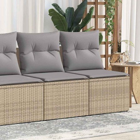 Set sofás jardín y cojines 4 pzas ratán sintético acacia beige | Foro24|Onlineshop| Casa, Jardín y Más Foro24.es