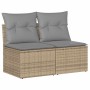 Set sofás jardín y cojines 4 pzas ratán sintético acacia beige | Foro24|Onlineshop| Casa, Jardín y Más Foro24.es