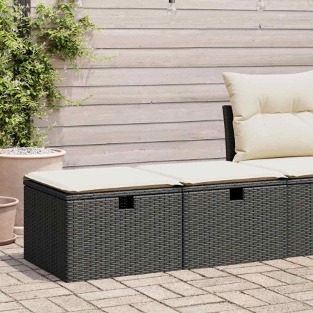 Set sofás jardín y cojines 2 pzas ratán sintético acacia negro | Foro24|Onlineshop| Casa, Jardín y Más Foro24.es