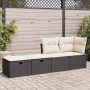 Set sofás jardín y cojines 2 pzas ratán sintético acacia negro | Foro24|Onlineshop| Casa, Jardín y Más Foro24.es