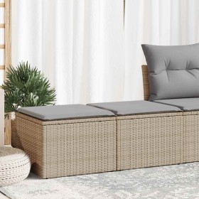 Set sofás jardín y cojines 2 pzas ratán sintético acacia beige by , Garden sets - Ref: Foro24-3328662, Price: 108,03 €, Disco...