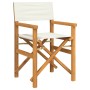 Silla de director plegable madera maciza de teca crema | Foro24|Onlineshop| Casa, Jardín y Más Foro24.es