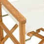 Silla de director plegable madera maciza de teca crema | Foro24|Onlineshop| Casa, Jardín y Más Foro24.es