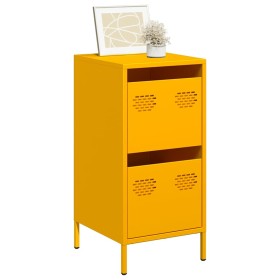 Aparador acero laminado en frío amarillo mostaza 35x39x73,5 cm de , Aparadores - Ref: Foro24-851397, Precio: 129,68 €, Descue...