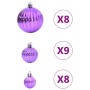 Bolas de Navidad 100 unidades lila Ø3/4/6 cm by , Festive decorations - Ref: Foro24-4100008, Price: 23,79 €, Discount: %