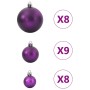 Bolas de Navidad 100 unidades lila Ø3/4/6 cm by , Festive decorations - Ref: Foro24-4100008, Price: 23,79 €, Discount: %