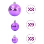 Bolas de Navidad 100 unidades lila Ø3/4/6 cm by , Festive decorations - Ref: Foro24-4100008, Price: 23,79 €, Discount: %