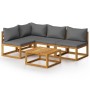 5-piece garden furniture set with solid acacia wood cushions by vidaXL, Garden sets - Ref: Foro24-3057626, Price: 429,74 €, D...