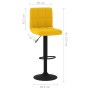 Taburete de bar de terciopelo amarillo mostaza | Foro24|Onlineshop| Casa, Jardín y Más Foro24.es