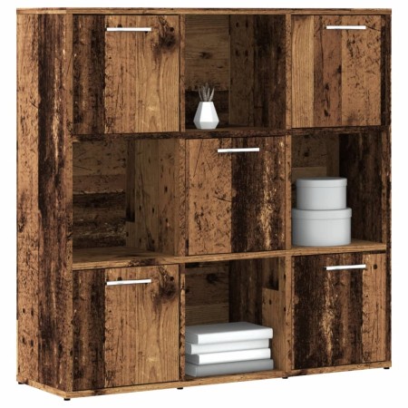 Estantería madera de ingeniería color envejecido 90x28x90 cm by , Bookcases and shelves - Ref: Foro24-856058, Price: 100,87 €...