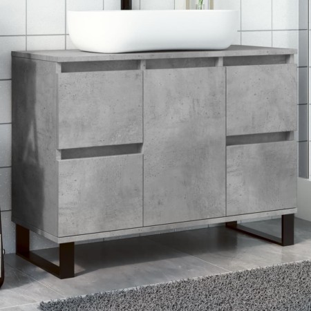 Mueble de lavabo madera de ingeniería gris hormigón 80x33x60 cm von , Badezimmermöbel - Ref: Foro24-857237, Preis: 106,50 €, ...