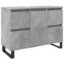 Mueble de lavabo madera de ingeniería gris hormigón 80x33x60 cm by , Bathroom furniture - Ref: Foro24-857237, Price: 106,50 €...