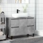 Mueble de lavabo madera de ingeniería gris hormigón 80x33x60 cm by , Bathroom furniture - Ref: Foro24-857237, Price: 106,50 €...