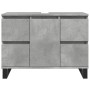 Mueble de lavabo madera de ingeniería gris hormigón 80x33x60 cm by , Bathroom furniture - Ref: Foro24-857237, Price: 106,50 €...