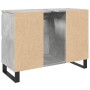 Mueble de lavabo madera de ingeniería gris hormigón 80x33x60 cm by , Bathroom furniture - Ref: Foro24-857237, Price: 106,50 €...