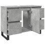 Mueble de lavabo madera de ingeniería gris hormigón 80x33x60 cm by , Bathroom furniture - Ref: Foro24-857237, Price: 106,50 €...