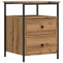 Mesita de noche madera de ingeniería roble artisan 44x45x60 cm by , Nightstands - Ref: Foro24-857256, Price: 68,04 €, Discoun...