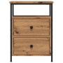 Mesita de noche madera de ingeniería roble artisan 44x45x60 cm by , Nightstands - Ref: Foro24-857256, Price: 68,04 €, Discoun...