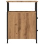 Mesita de noche madera de ingeniería roble artisan 44x45x60 cm by , Nightstands - Ref: Foro24-857256, Price: 68,04 €, Discoun...