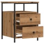 Mesita de noche madera de ingeniería roble artisan 44x45x60 cm by , Nightstands - Ref: Foro24-857256, Price: 68,04 €, Discoun...