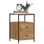 Mesitas de noche 2 uds madera roble artisan 34x35,5x50 cm de , Mesitas de noche - Ref: Foro24-857261, Precio: 93,21 €, Descue...