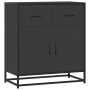 Aparador de madera de ingeniería y metal negro 68x35x76 cm by , Sideboards - Ref: Foro24-848979, Price: 96,35 €, Discount: %