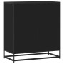 Aparador de madera de ingeniería y metal negro 68x35x76 cm by , Sideboards - Ref: Foro24-848979, Price: 96,35 €, Discount: %